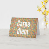 Carpe diem, 今を生きる, 名言の引用 カード (黄色い花)