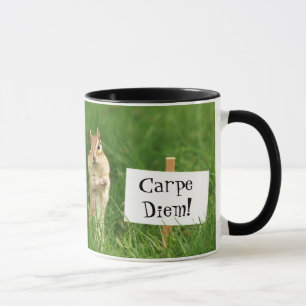 Carpe Diem! 印が付いているシマリス マグカップ