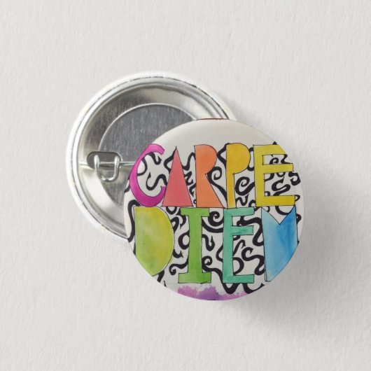 Carpe Diem 缶バッジ (正面&裏面)