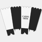 Carpe Diem black and white popcorn boxes フェイバーボックス (見開き)