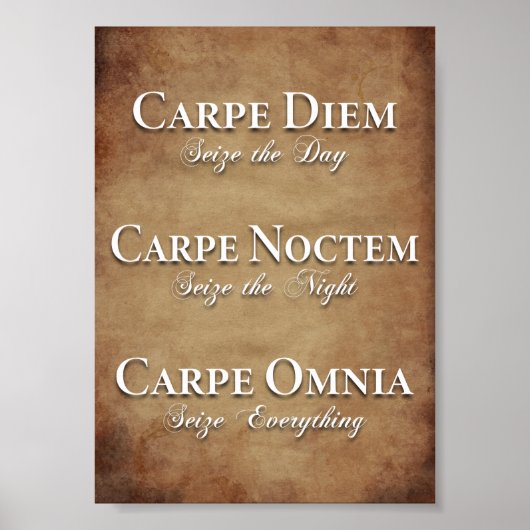 Carpe Diem, Carpe Noctem, Carpe Omnia ポスター (正面)