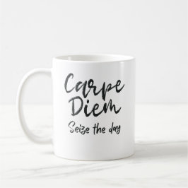 Carpe Diem Dark Academia Vintage Typography コーヒーマグカップ