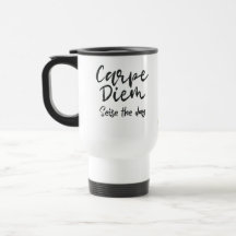 Carpe Diem Dark Academia Vintage Typography Coffee