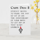 Carpe Diem II おもしろい 誕生日お祝い ポエム カード (黄色い花)