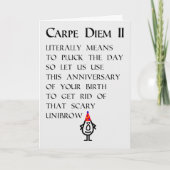 Carpe Diem II A Funny Happy Birthday Poem カード (正面)