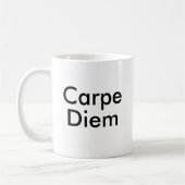 Carpe Diem latin quote コーヒーマグカップ (左)