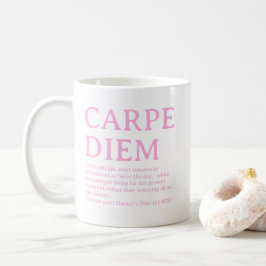 Carpe Diem latin quote コーヒーマグカップ