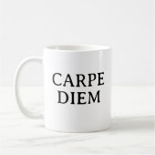 Carpe Diem latin quote コーヒーマグカップ (左)