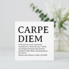 Carpe Diem latin quote シーズンカード