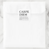 Carpe Diem latin quote スクエアシール (バッグ)