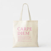 Carpe Diem latin quote トートバッグ (裏面)
