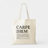 Carpe Diem latin quote トートバッグ (裏面)