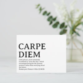 Carpe Diem latin quote ポストカード