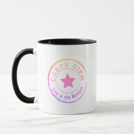 CARPE DIEM、Live in the Moment カッコいい Coffee Mug マグカップ (左)