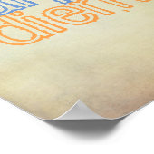 carpe diem quote poster text in blue and orange ポスター (角)