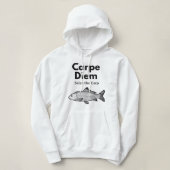 Carpe Diem Seize the Carp Fishing Shirt, Funny パーカ (デザイン正面)