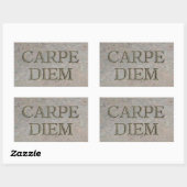 Carpe Diem Stone長方形ステッカー 長方形シール (シート)
