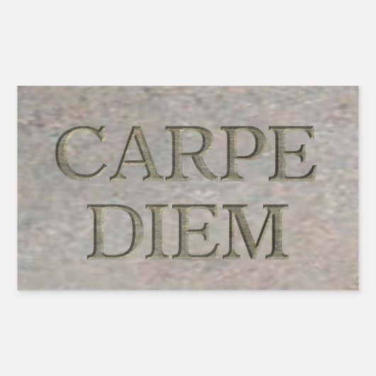Carpe Diem Stone長方形ステッカー 長方形シール (正面)
