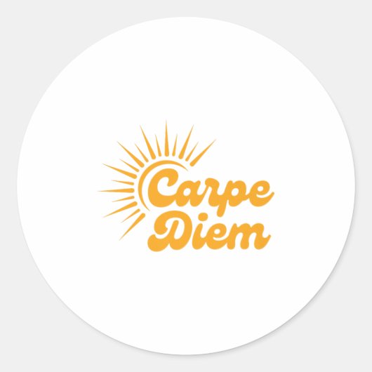 Carpe Diem Sunrise Premium  ラウンドシール (正面)