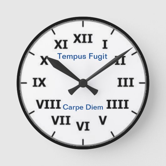 Carpe Diem Wall Clock ラウンド壁時計 (正面)