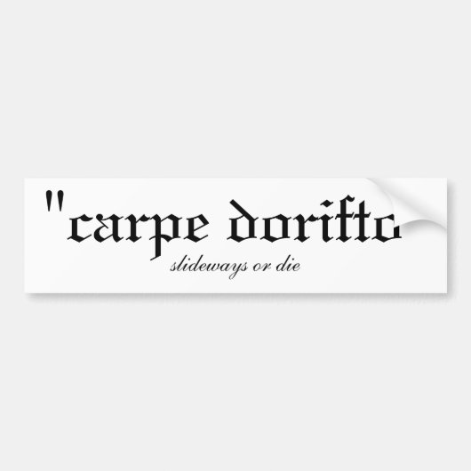 Carpe Dorifto バンパーステッカー (正面)