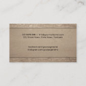 Carpenterサービスクールロゴ文字とプレーナー 名刺 (裏面)