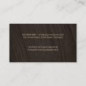 Carpenterサービスクールロゴ文字とプレーナー 名刺 (裏面)