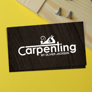 Carpenterサービスクールロゴ文字とプレーナー 名刺