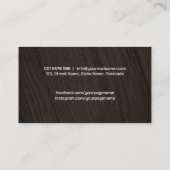 Carpenterサービスクールロゴ文字とプレーナー 名刺 (裏面)