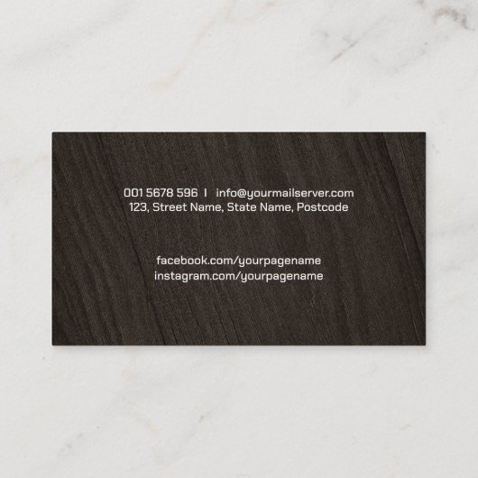 Carpenterサービスクールロゴ文字とプレーナー 名刺 (裏面)