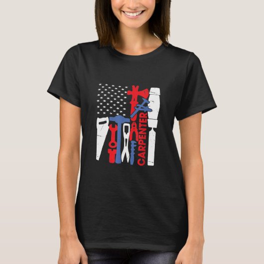 Carpenter – 米国国旗のTシャツ Tシャツ (正面)