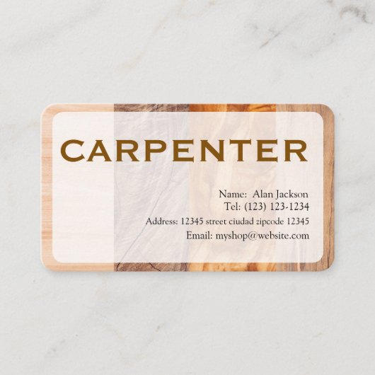 CARPENTER Business card editable 名刺 (正面)