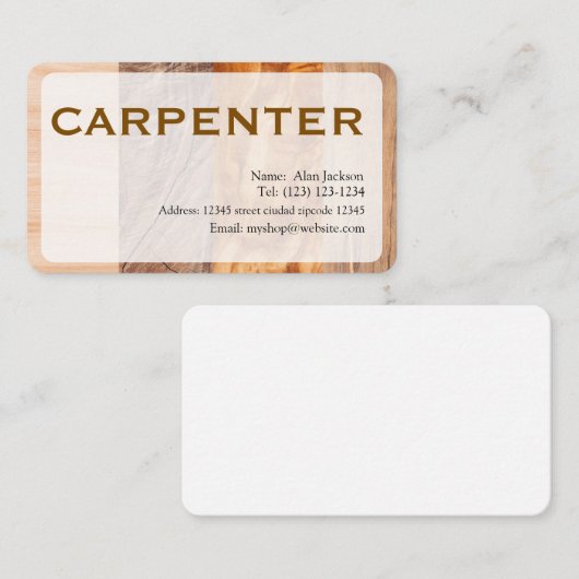 CARPENTER Business card editable 名刺 (正面/裏面)