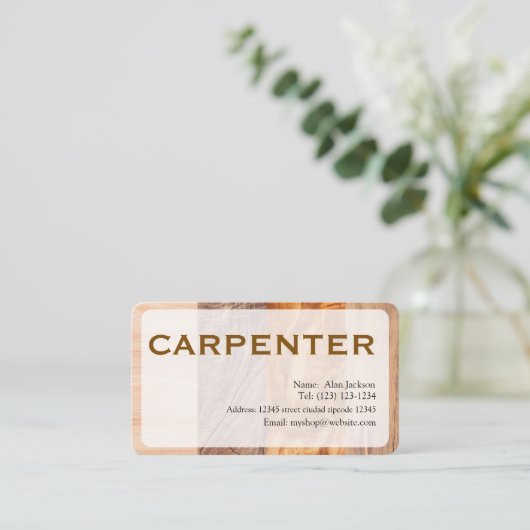CARPENTER Business card editable 名刺 (スタンド正面)
