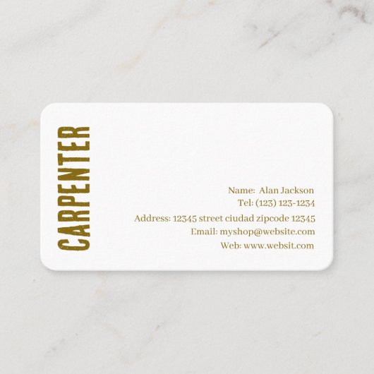 CARPENTER Business card editable 名刺 (正面)