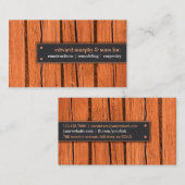 Carpenter Business Card Template 名刺 (正面/裏面)