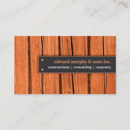 Carpenter Business Card Template 名刺 (正面)