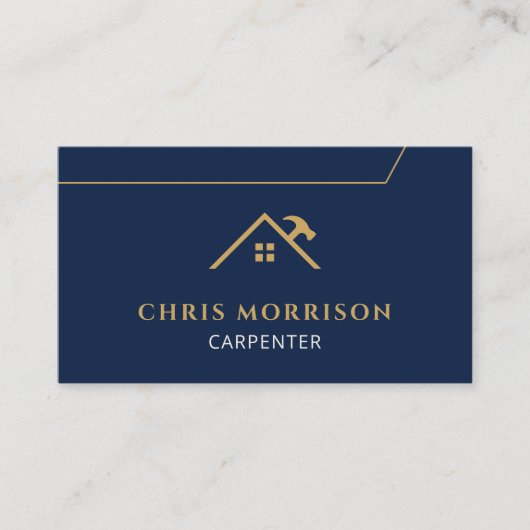 Carpenter Carpentry Contractor Home Builder 名刺 (正面)