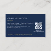 Carpenter Carpentry Modern QR Code 名刺 (裏面)