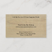 Carpenter Contractor Construction Business Card 名刺 (裏面)