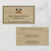 Carpenter Contractor Construction Business Card 名刺 (正面/裏面)