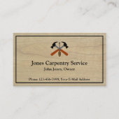 Carpenter Contractor Construction Business Card 名刺 (正面)