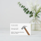 Carpenter Contractor Construction Business Card 名刺 (スタンド正面)
