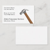 Carpenter Contractor Construction Business Card 名刺 (正面/裏面)
