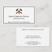 Carpenter Contractor Construction Business Card 名刺 (正面/裏面)