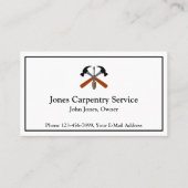 Carpenter Contractor Construction Business Card 名刺 (正面)