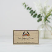 Carpenter Contractor Construction Business Card 名刺 (スタンド正面)