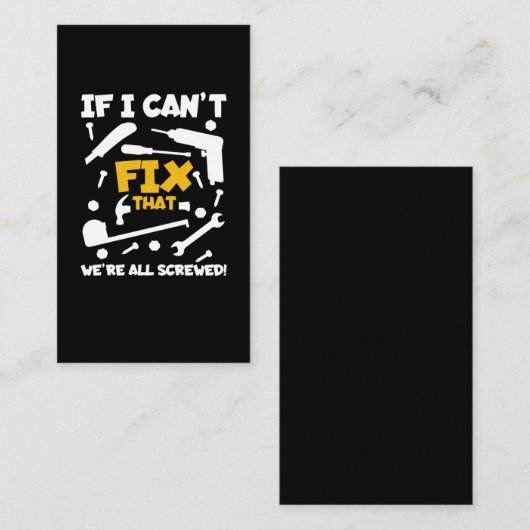 Carpenter Dad Craftsman Husband Handyman 名刺 (正面/裏面)