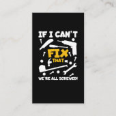 Carpenter Dad Craftsman Husband Handyman 名刺 (正面)