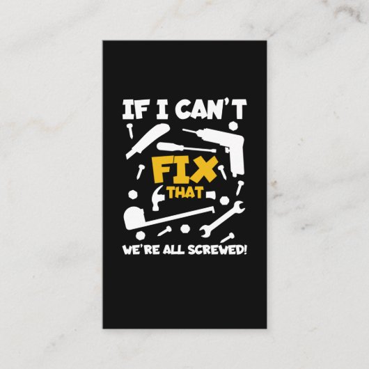 Carpenter Dad Craftsman Husband Handyman 名刺 (正面)